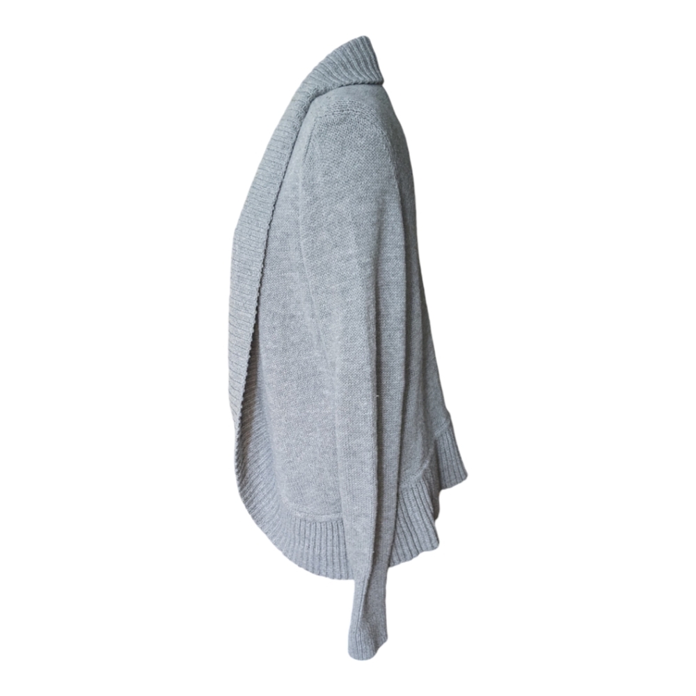 Talbots Grey Cardigan Size Large Open Front - image 3